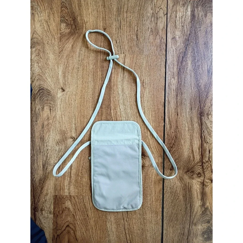Lewis N. Clark RFID Neck Wallet Passport Holder Beige